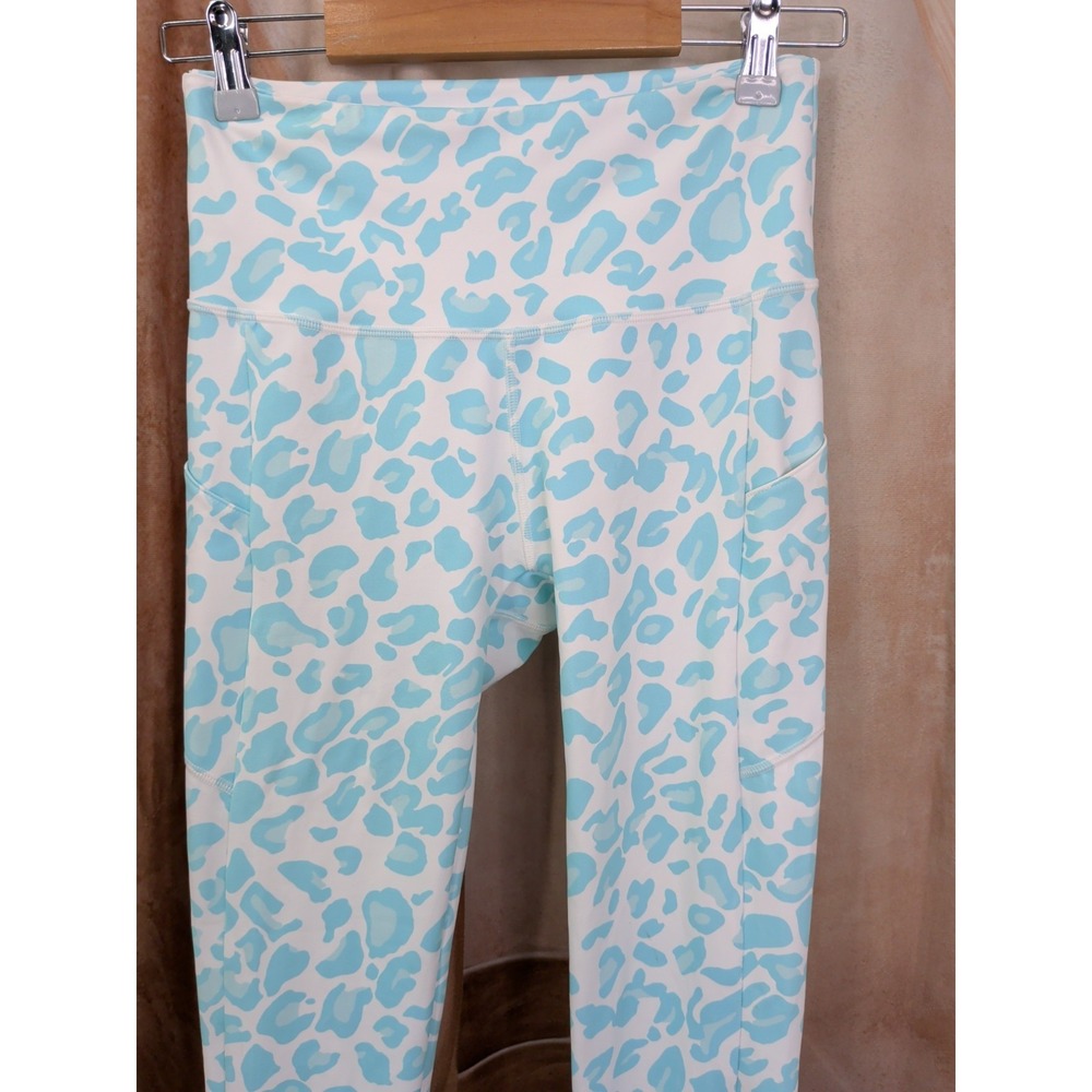 Beach Bunny Aqua Leopard Print Leggings - Picture 3 of 7